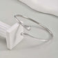 Bracelet jonc ouvert, bijou plaqué argent 925