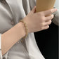 Bracelet Maillons en U, bijou en acier inoxydable doré 18 carats
