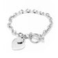 Bracelet à breloques duo de coeurs, bijou en acier inoxydable