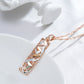 Collier pendentif vitrail ajouré, bijou en alliage plaqué or 585 (14 carats) et plaqué argent 925
