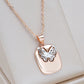 Collier papillon, bijou en alliage plaqué or 585 (14 carats)