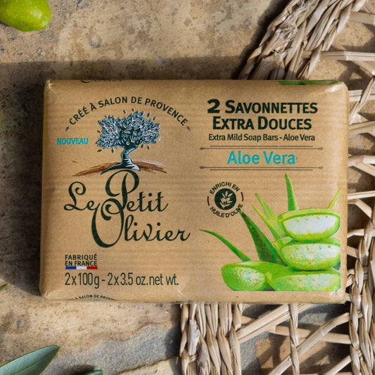 Le Petit Olivier - savon extra doux à l'aloe vera (2 x 100 g)