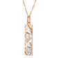 Collier pendentif vitrail ajouré, bijou en alliage plaqué or 585 (14 carats) et plaqué argent 925