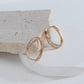 boucles d'oreilles anneaux avec zircons blancs
