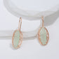 Boucles d'oreilles Tourmaline verte, bijou en alliage plaqué or 585 (14 carats) et en zircons naturels