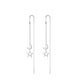 Boucles d'oreilles pendantes Astres, bijou en plaqué argent