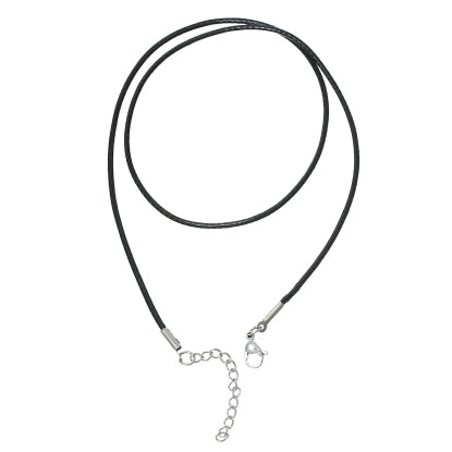 Chaîne collier cordon en cuir tressé 2 mm