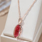Collier Tourmaline rose, bijou en alliage plaqué or 585 (14 carats) et en zircon naturel