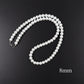 Collier de perles beige ivoire, bijou en acrylique