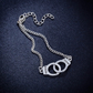 Collier Menottes, ras-du-cou, bijou en acier inoxydable argenté