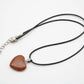 Collier pendentif Coeur en pierre de sable, bijou en pierre naturelle